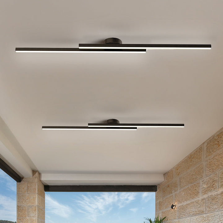 Lisslune | Modern Aluminium Semi Flush Mount LED Ceiling Light | Minimalist Design for Living Room. Bedroom & Hallway