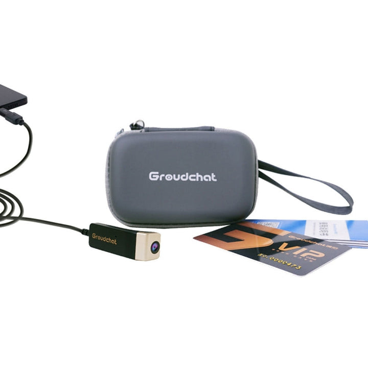 Lisslune | Groudchat JP1DV1 1080P HD Smart Camera Mobile Phone USB Live Camera for Glasses Legs, Built-in sound-absorbing and noise-reducing microphone (Black)
