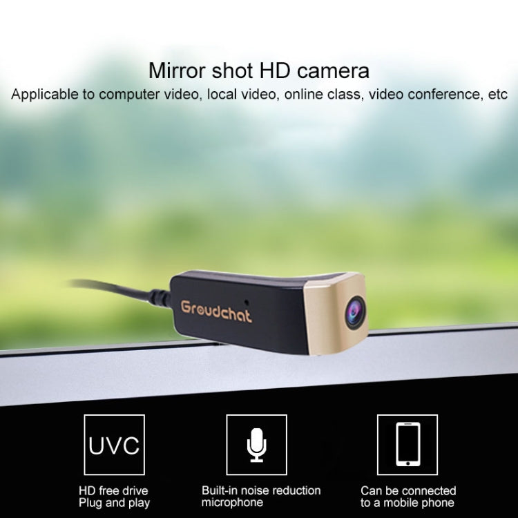Lisslune | Groudchat JP1DV1 1080P HD Smart Camera Mobile Phone USB Live Camera for Glasses Legs, Built-in sound-absorbing and noise-reducing microphone (Black)