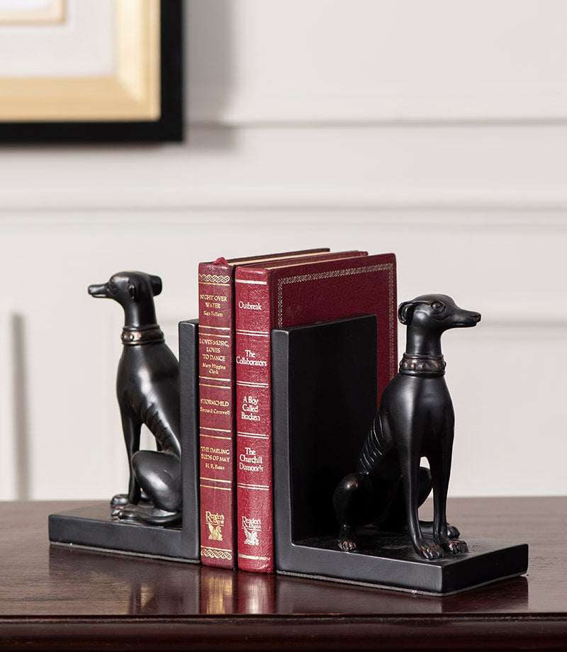 Lisslune | Guard Dog Bookend Set - Black