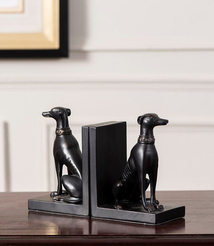 Lisslune | Guard Dog Bookend Set - Black