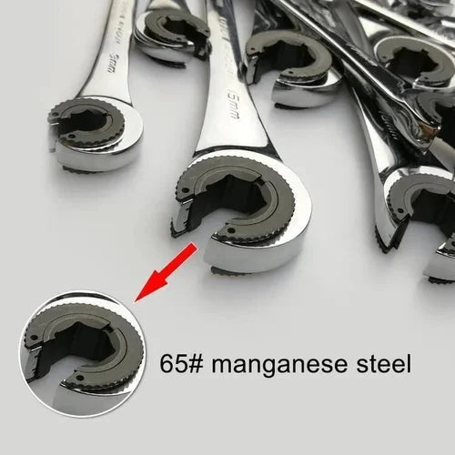 Lisslune | 2-in-1 Ratchet Wrench with Flexible & Fixed Head Design