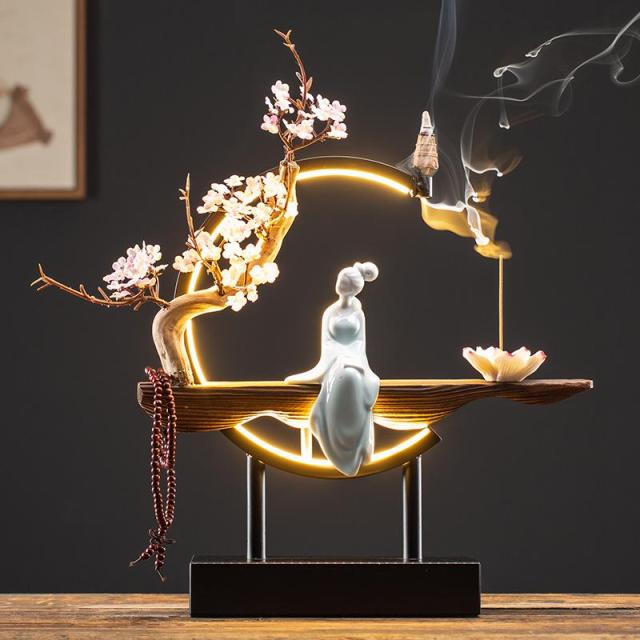 Lisslune | Handmade Fairy Lady Waterfall Backflow Incense Burner