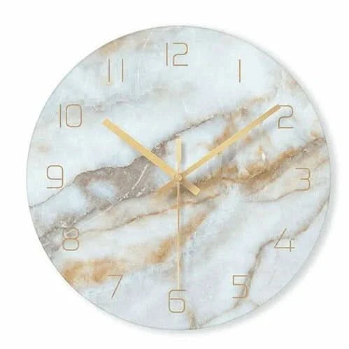 Lisslune | Olive - Elegant Wall Clock with Marble Inspiration