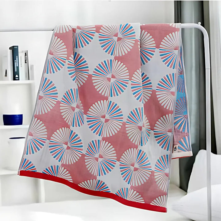 Lisslune | Dahlia Blossom Cotton Bath Towel