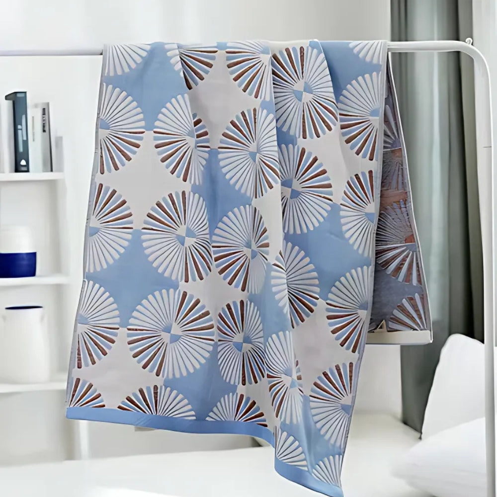 Lisslune | Dahlia Blossom Cotton Bath Towel