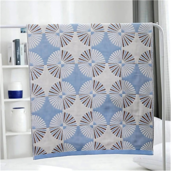Lisslune | Dahlia Blossom Cotton Bath Towel