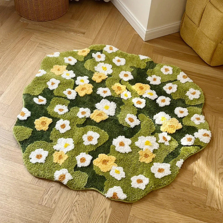 Lisslune | Daisy Moss Style Floor Bath Mat