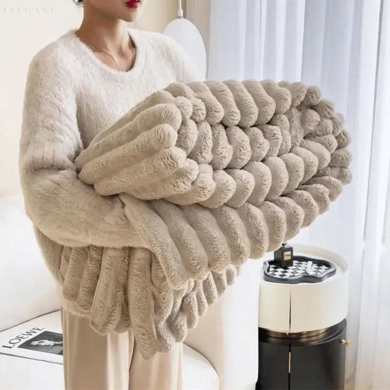 Lisslune | Soft Textured Blanket for Bed and Sofa Comfort
