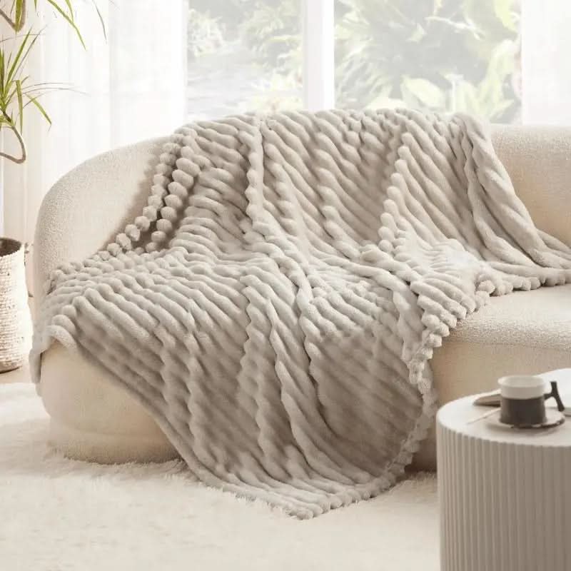 Lisslune | Soft Textured Blanket for Bed and Sofa Comfort