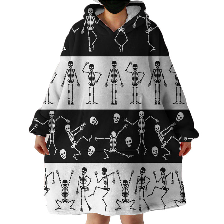 Lisslune | Therapeutic Blanket Hoodie - Dancing Skeletons (Made to Order)