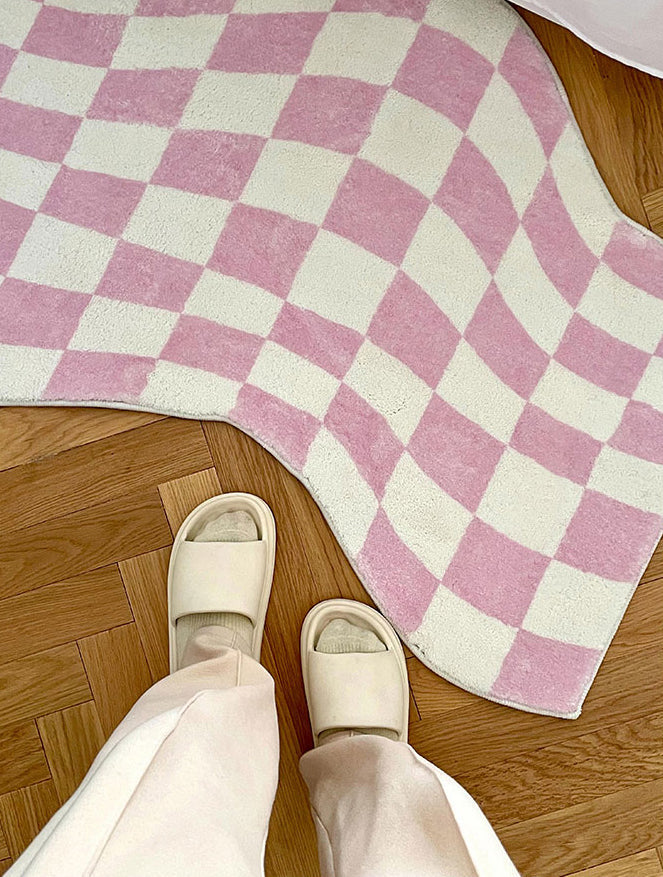 Rynx Danish Pastel Wave Checked Rugs