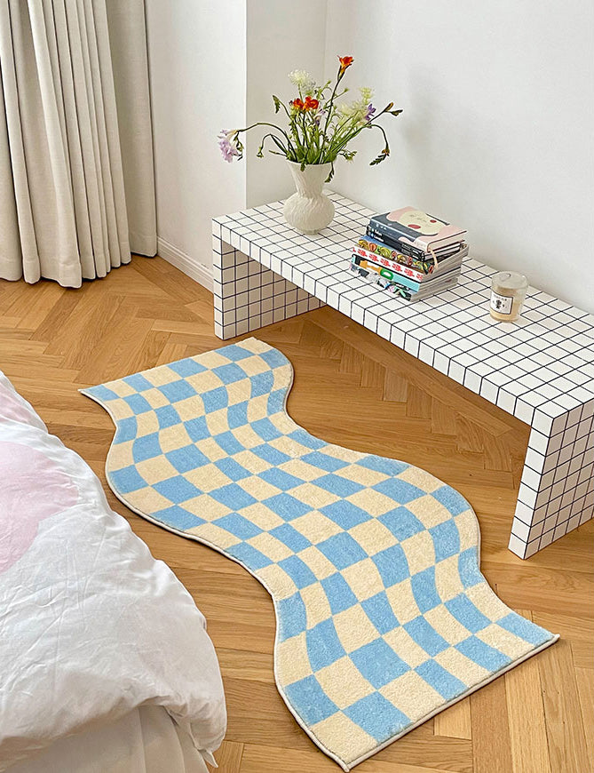 Rynx Danish Pastel Wave Checked Rugs