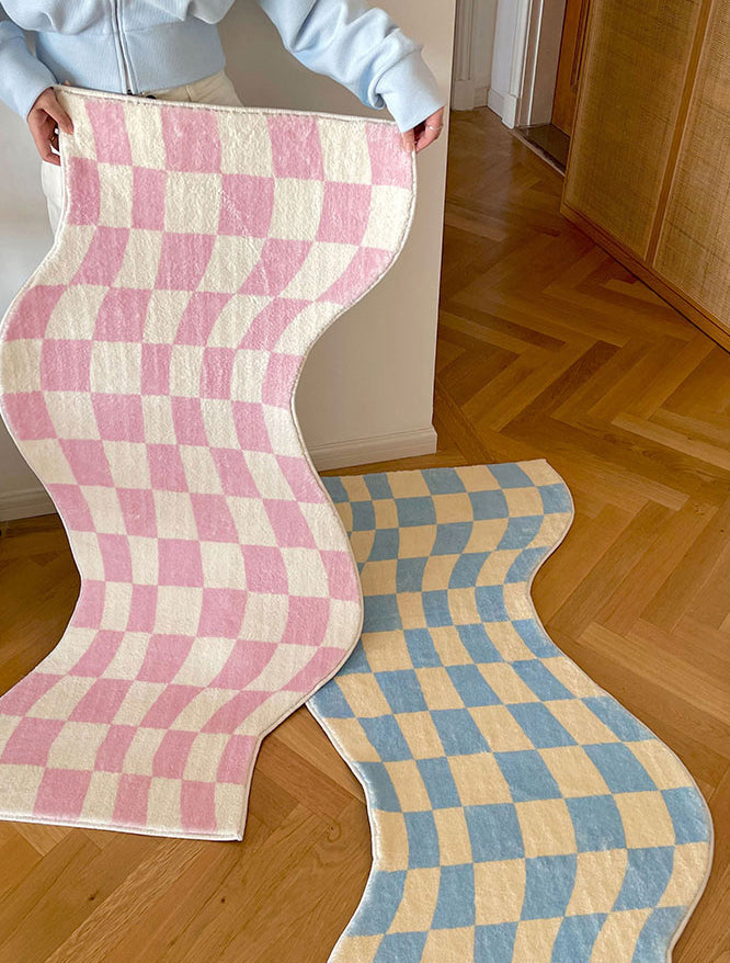 Rynx Danish Pastel Wave Checked Rugs