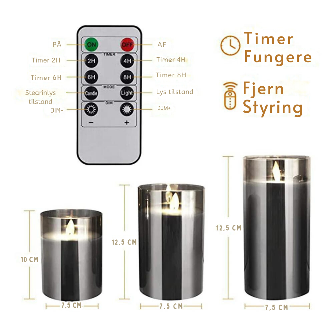 Lisslune | Electric Candles | 3 adjustable LED lights