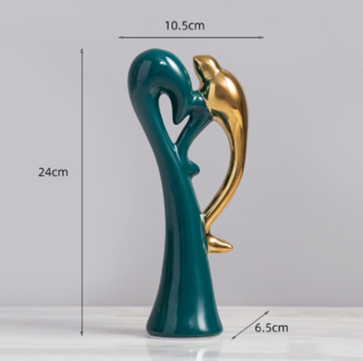 Lisslune | Averelle - Elegant Budgerigar Figures for Timeless Home Charm