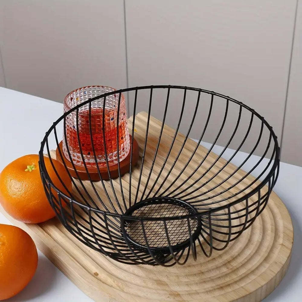 Lisslune | Decorative Round Iron Fruit Tray
