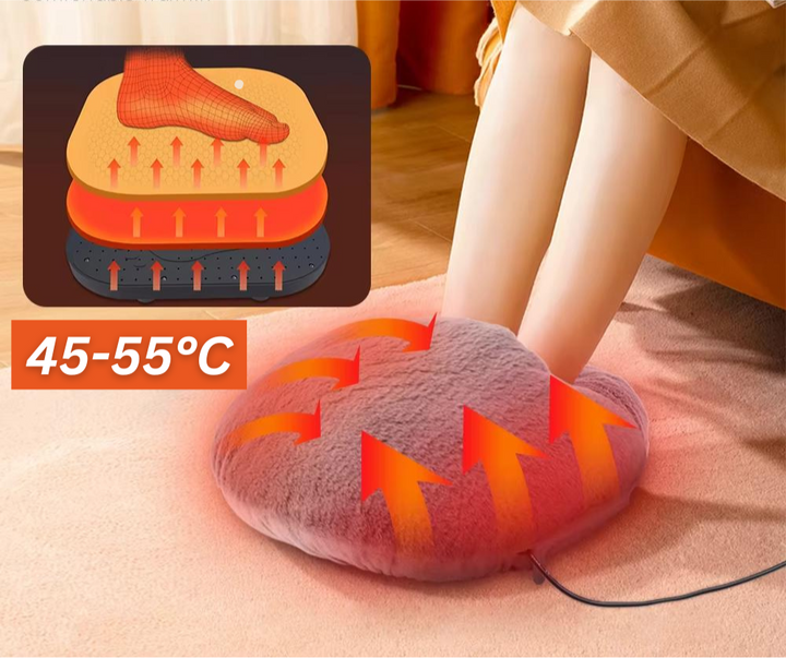 Lisslune | Fluffy Warm Feet Cozy Heated Foot Pillow