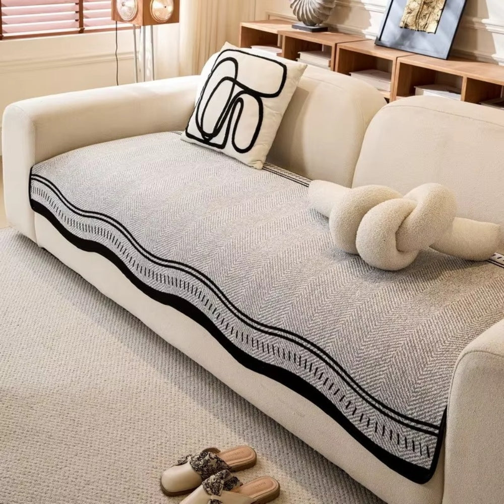 Lisslune | Modern Wave Anti-Slip Sofa Cover
