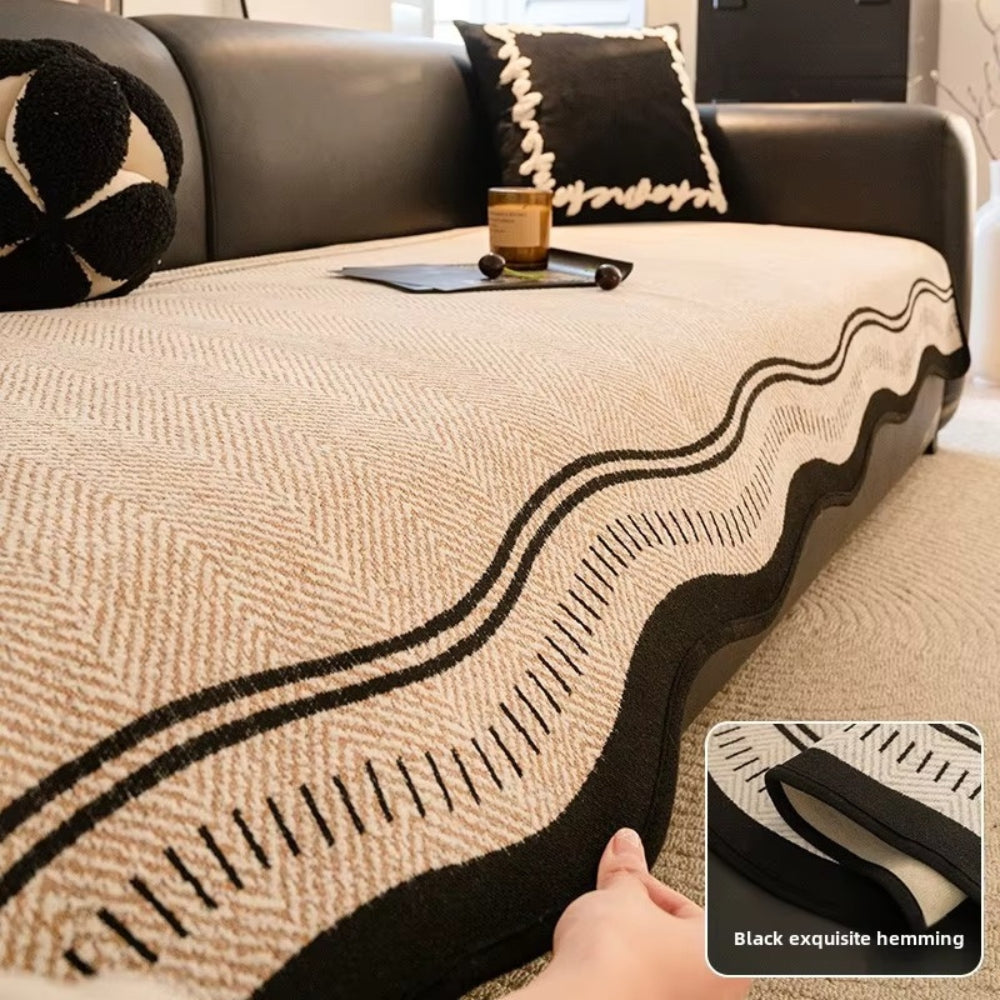 Lisslune | Modern Wave Anti-Slip Sofa Cover