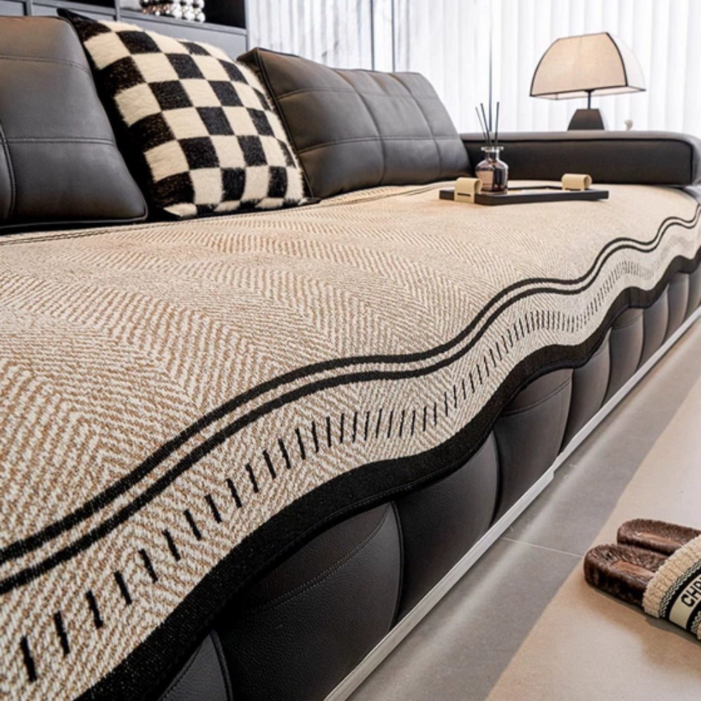 Lisslune | Modern Wave Anti-Slip Sofa Cover