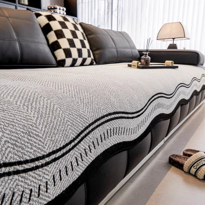 Lisslune | Modern Wave Anti-Slip Sofa Cover