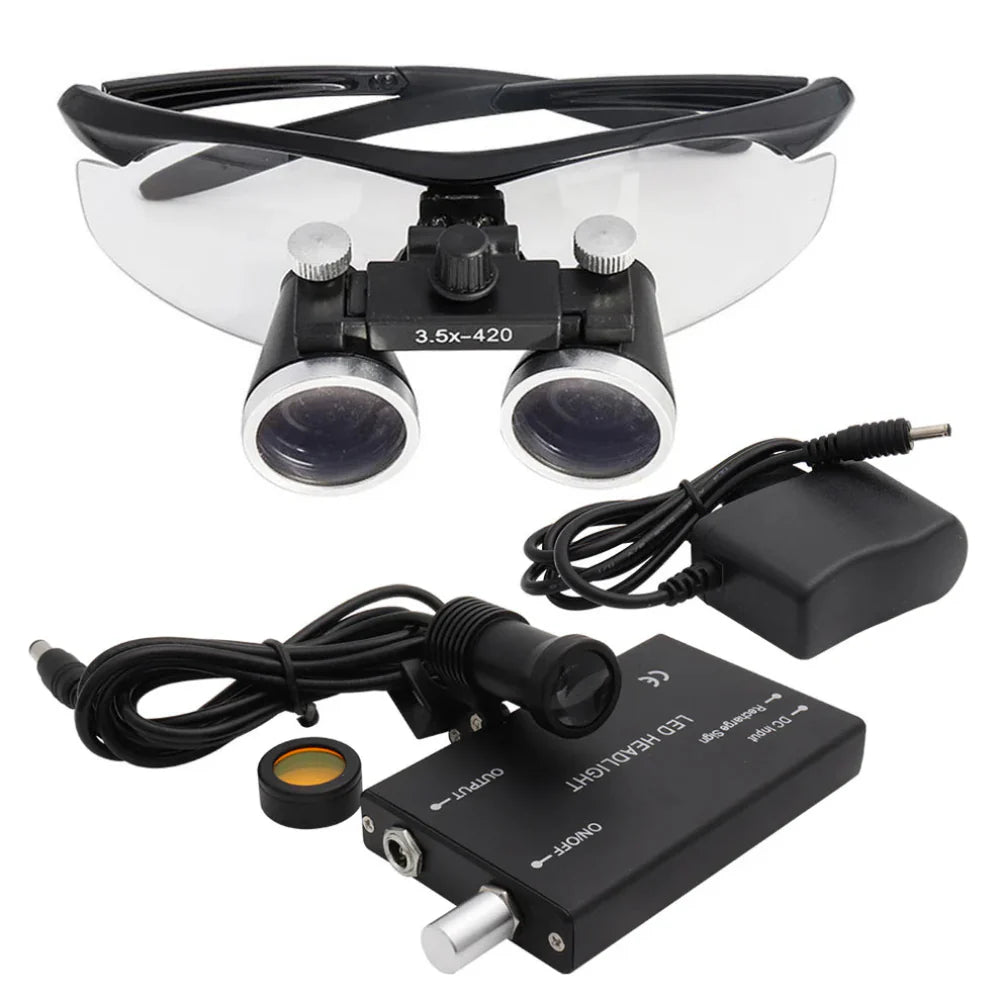 Lisslune | Dental Loupes Magnifier with & LED Headlight for Precision Work