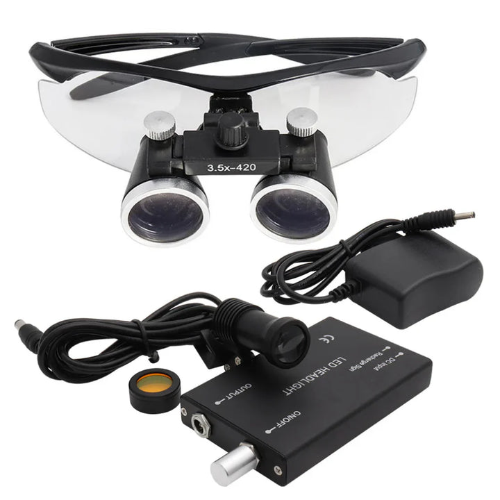 Lisslune | Dental Loupes Magnifier with & LED Headlight for Precision Work