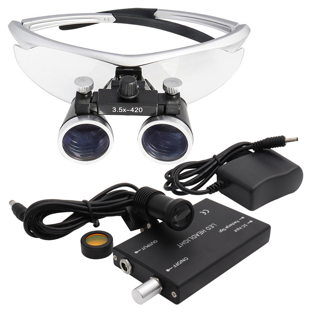 Lisslune | Dental Loupes Magnifier with & LED Headlight for Precision Work