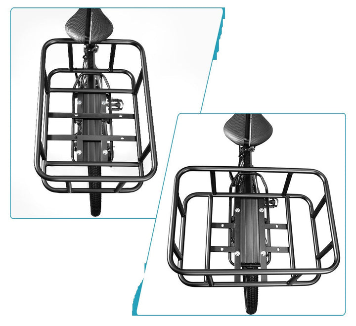 Lisslune | Heavy-Duty Rear Bike Basket with Rack – Large Metal Bicycle Carrier for Groceries, Commutes & E-Bikes