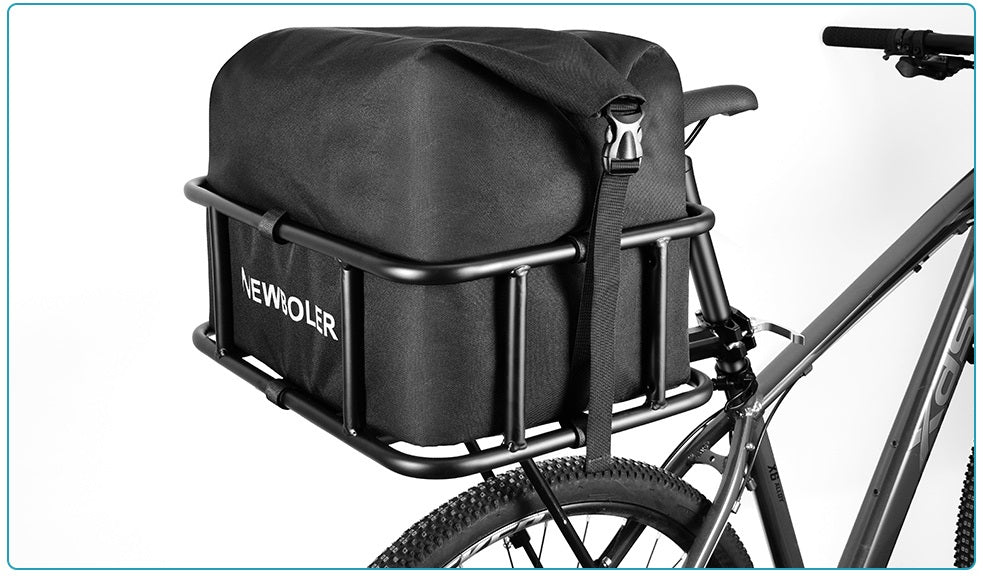 Lisslune | Heavy-Duty Rear Bike Basket with Rack – Large Metal Bicycle Carrier for Groceries, Commutes & E-Bikes
