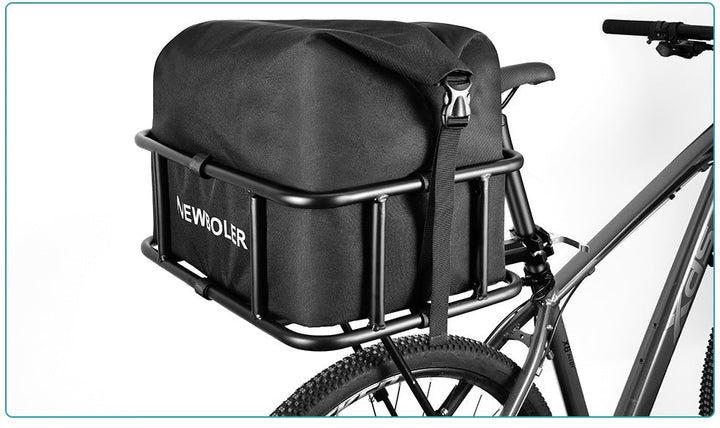 Lisslune | Heavy-Duty Rear Bike Basket with Rack – Large Metal Bicycle Carrier for Groceries, Commutes & E-Bikes