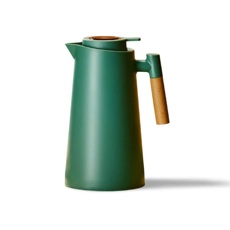 Lisslune | Insulated Glass Thermo Jug – Temperature Display & Wood Handle