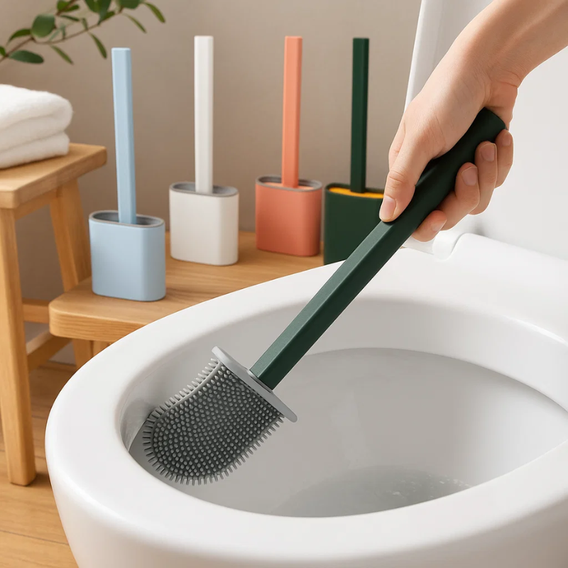 Lisslune | Silicone Toilet Brush | Flexible, Long-Lasting Bristles for Advanced Bathroom Hygiene