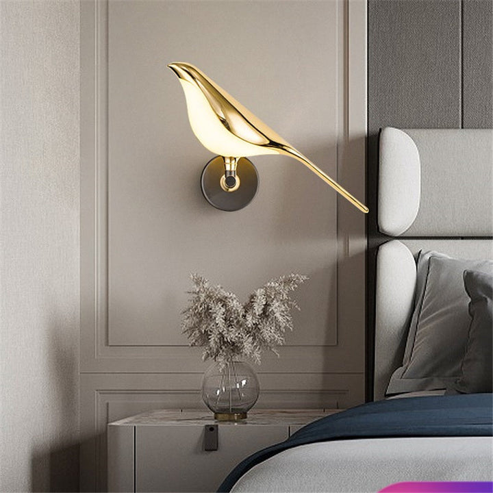 Rynx Nordic Elegant Golden Bird Wall Light