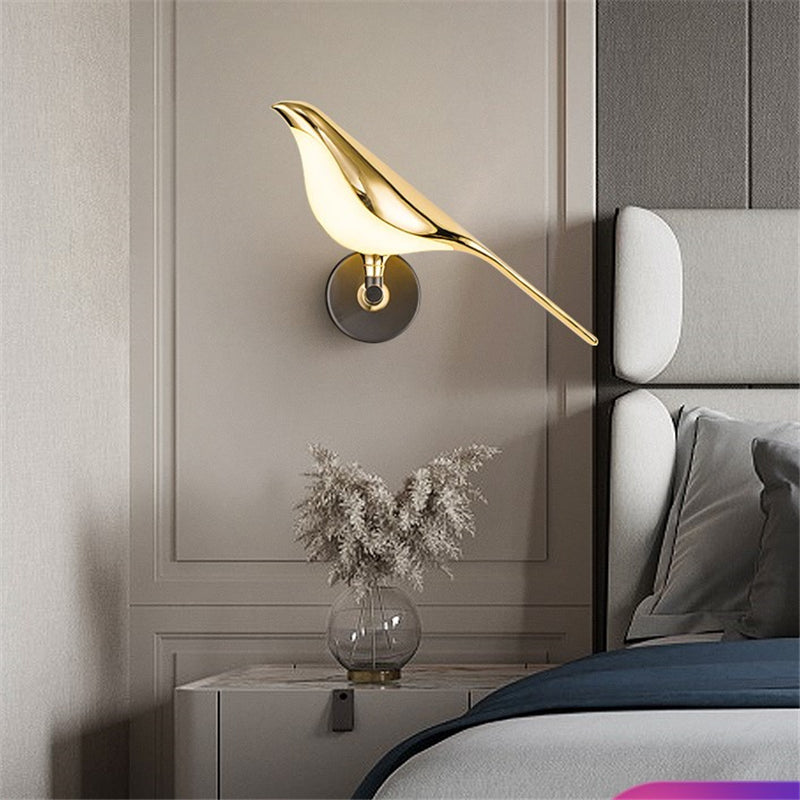 Rynx Nordic Elegant Golden Bird Wall Light