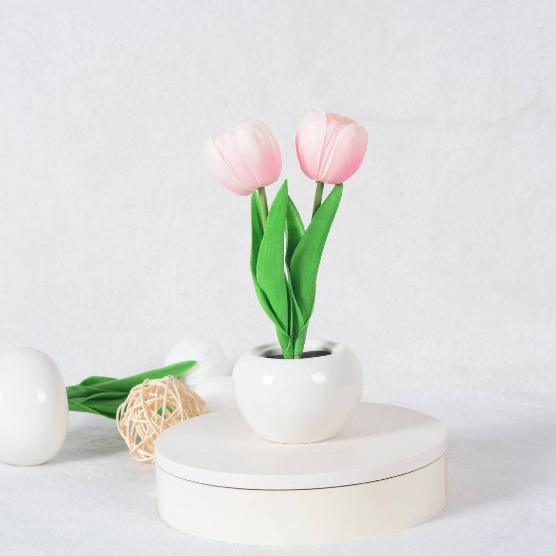 Lisslune | Modern Creative Simulation Tulip Peony LED Night Light Table Lamp