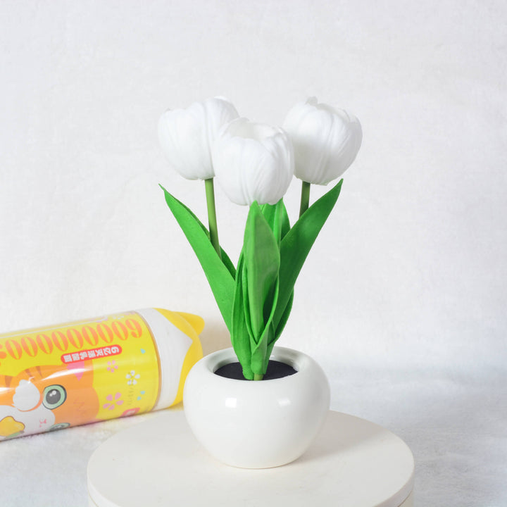 Lisslune | Modern Creative Simulation Tulip Peony LED Night Light Table Lamp