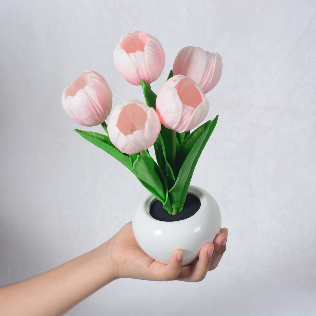 Lisslune | Modern Creative Simulation Tulip Peony LED Night Light Table Lamp