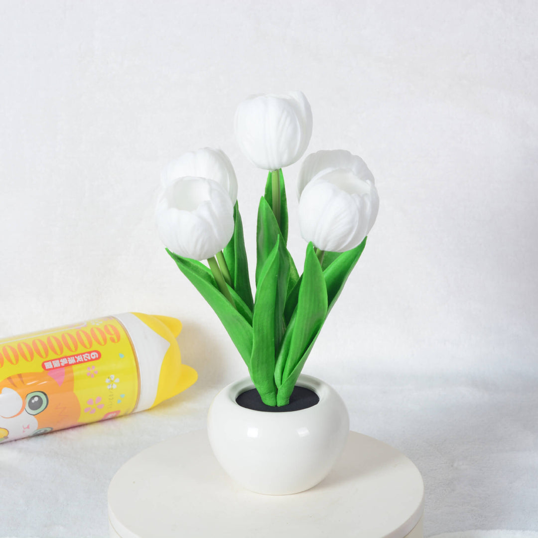 Lisslune | Modern Creative Simulation Tulip Peony LED Night Light Table Lamp