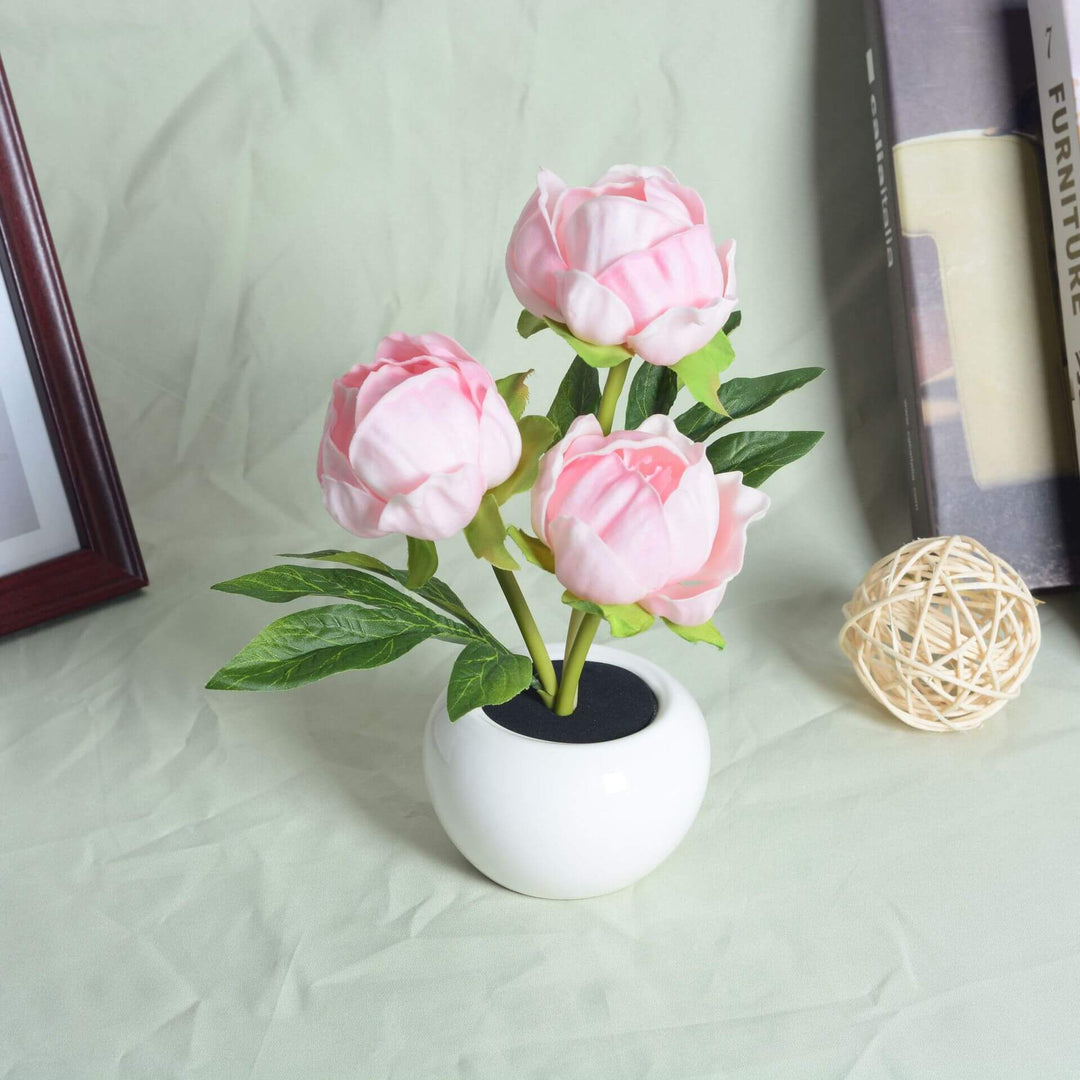 Lisslune | Modern Creative Simulation Tulip Peony LED Night Light Table Lamp