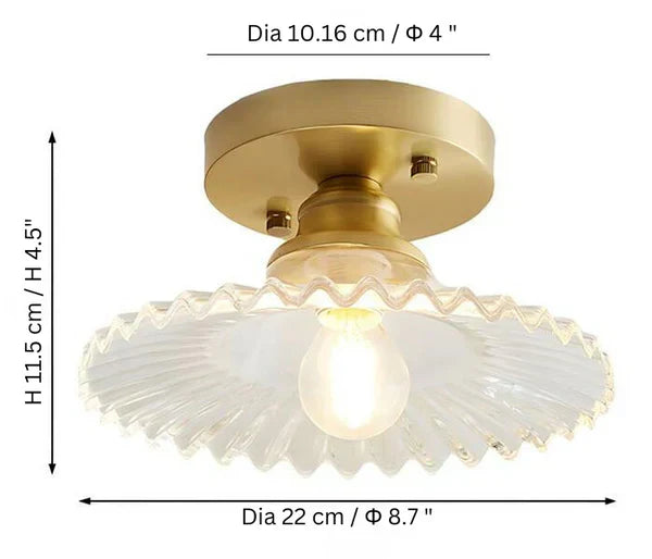 Lisslune | FloraGlow - Ribbed Flower Head Ceiling Lamp