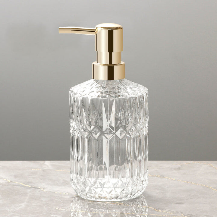 Lisslune | Diamond Pattern Glass Soap Dispenser