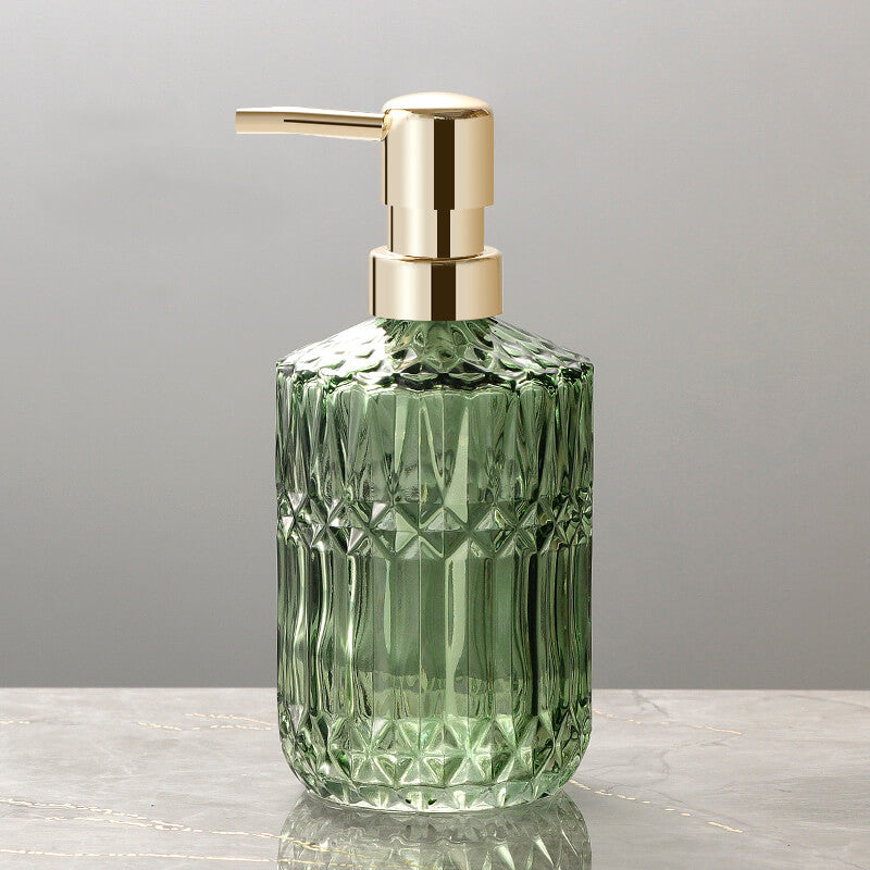 Lisslune | Diamond Pattern Glass Soap Dispenser