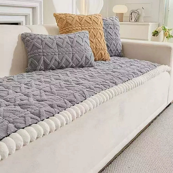 Lisslune | Snuggle Sherpa Plush Sofa Protector Cover
