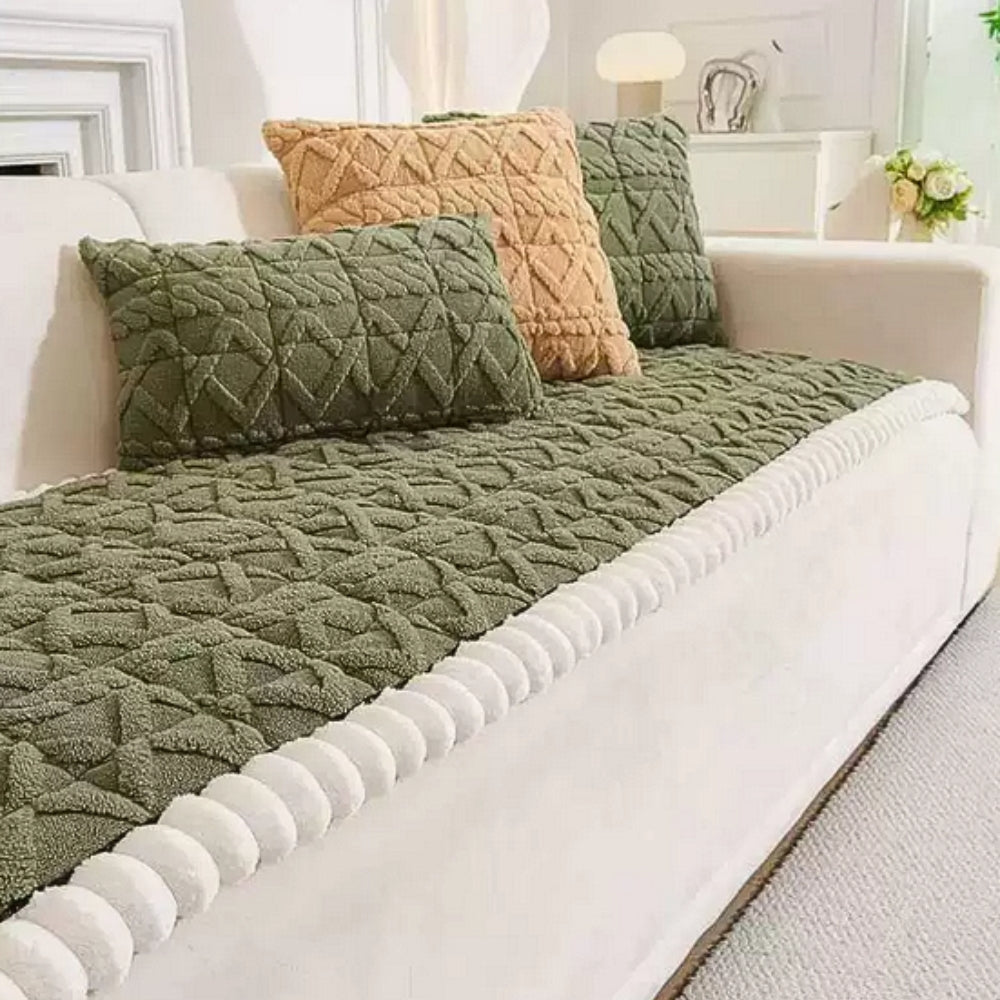 Lisslune | Snuggle Sherpa Plush Sofa Protector Cover