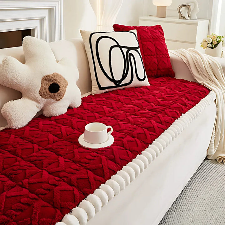 Lisslune | Snuggle Sherpa Plush Sofa Protector Cover