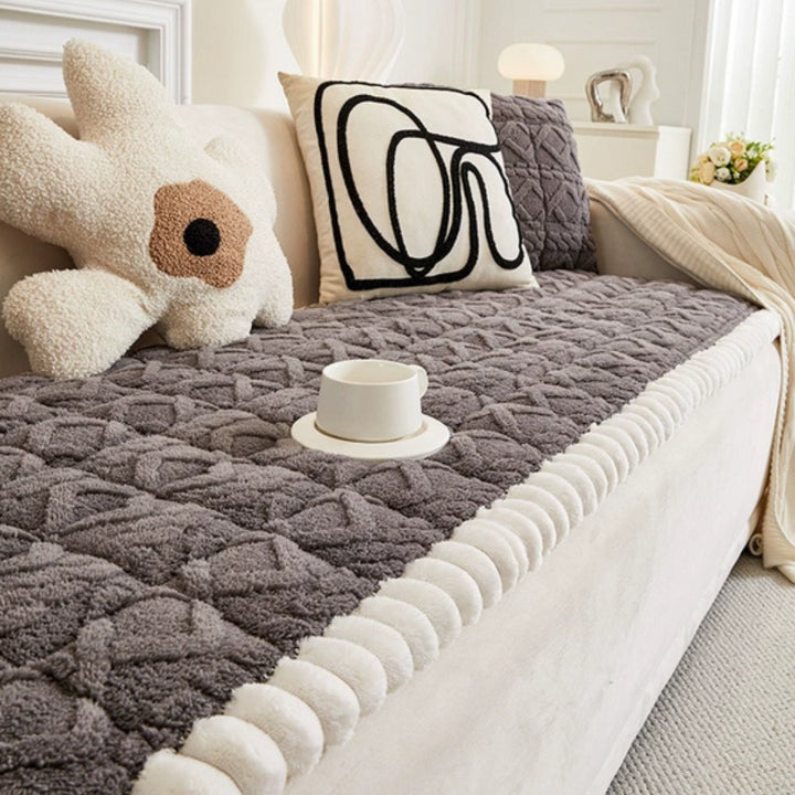 Lisslune | Snuggle Sherpa Plush Sofa Protector Cover