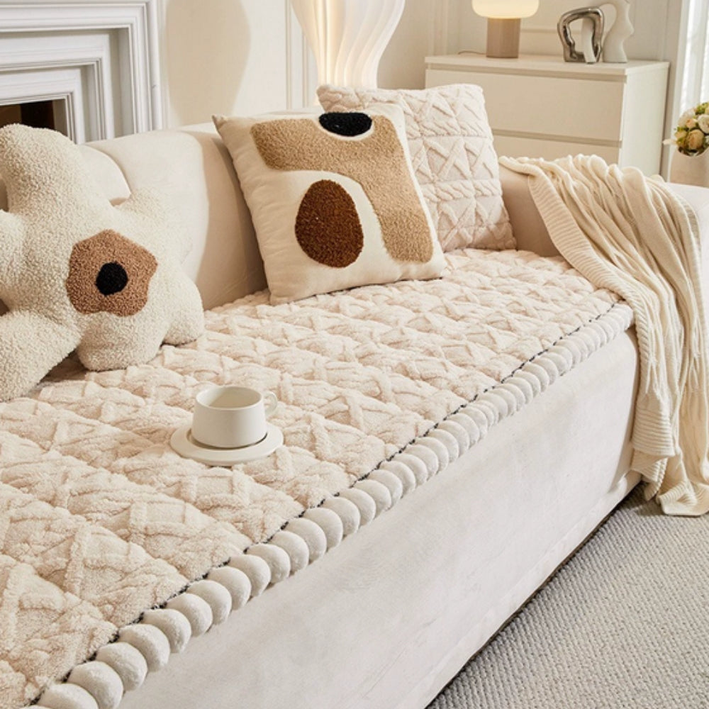 Lisslune | Snuggle Sherpa Plush Sofa Protector Cover