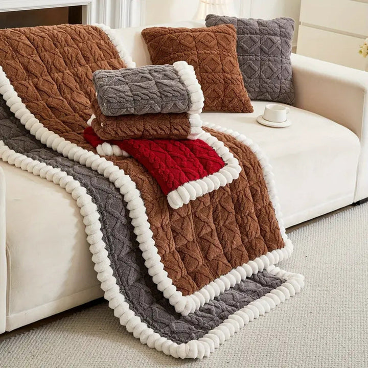 Lisslune | Snuggle Sherpa Plush Sofa Protector Cover